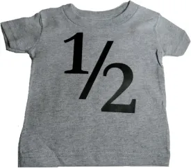 Custom Kingdom Baby Boys' 1/2 One-Half 6 Months Old Birthday T-Shirt Gray