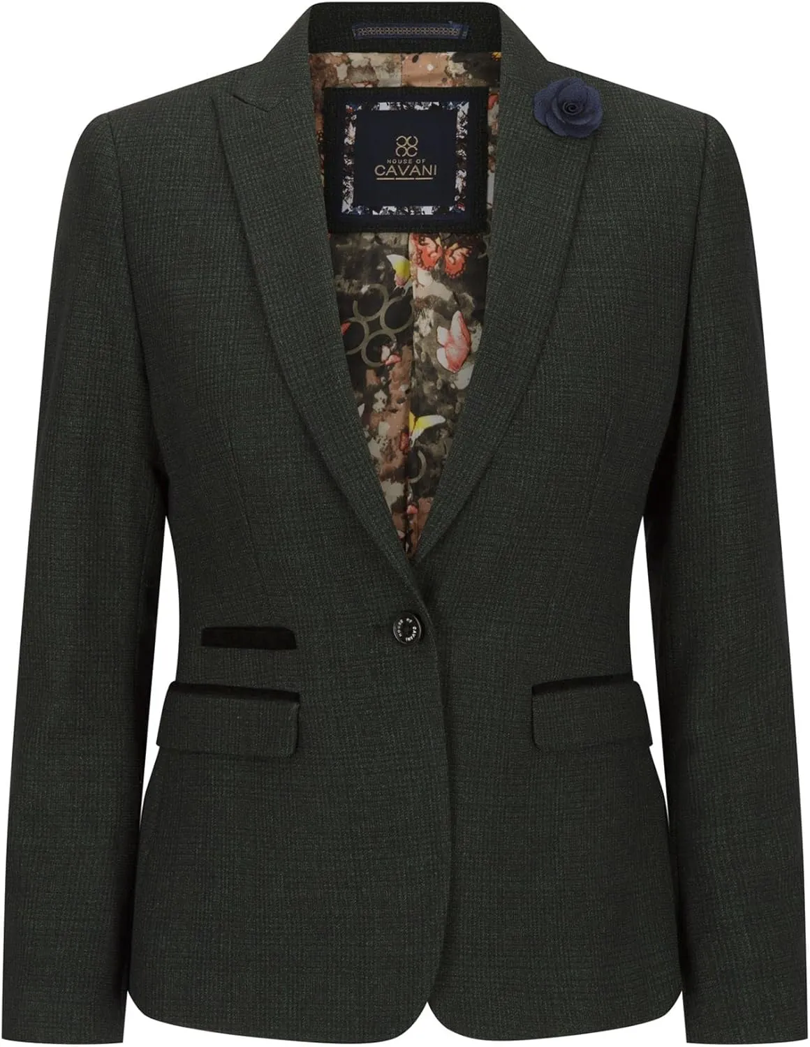 Ladies Tweed Green Check Blazer Wool Classic Hunting Jacket Vintage 1920s Retro