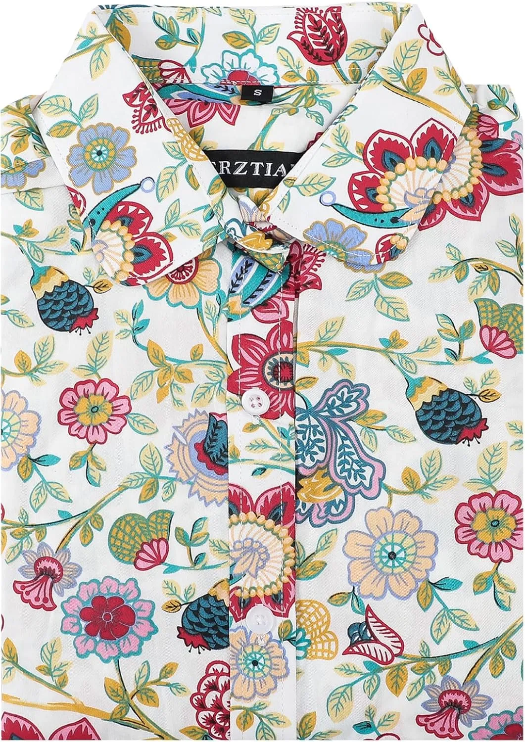 Womens Tops Casual Long Sleeve Button Down Hawaiian Shirts Dressy Work Blouses