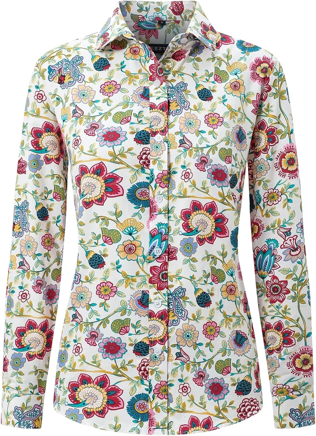 Womens Tops Casual Long Sleeve Button Down Hawaiian Shirts Dressy Work Blouses